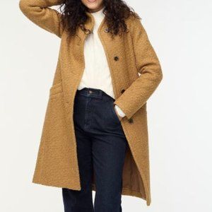 Nwt J Crew Single Breasted Textured Boiled Wool Blend Coat 8